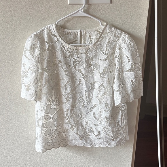 Express Tops - Express White Lace Blouse